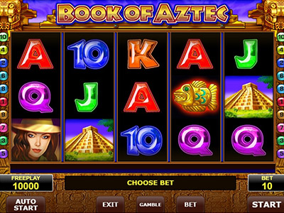Book Of Aztec pokie screen 1